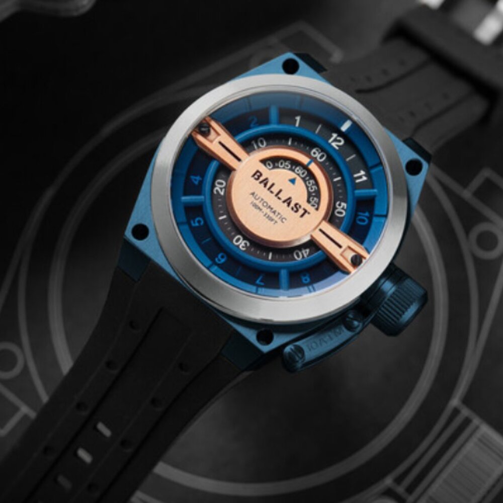 Blue and Rose Gold Automatic Men's Watch
